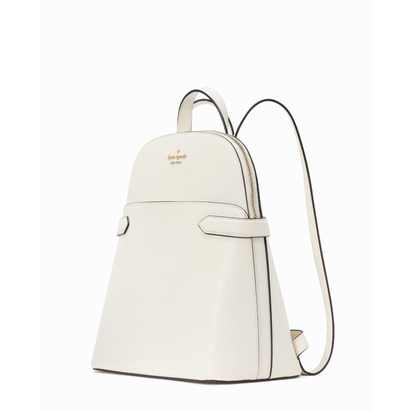New Kate Spade Staci Saffiano Leather Dome Backpack Meringue - Picture 2 of 5